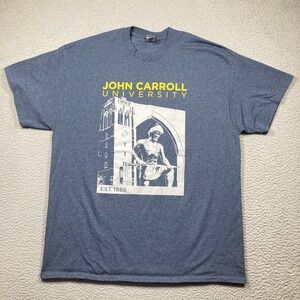 John Carroll Blue Streaks University T Shirt Adult XL Gray Short‎ Sleeve Ohio
